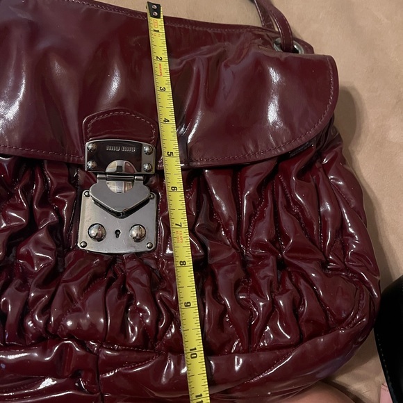 MIU MIU Gray Matelassé Ruffled Puff Leather - Picture 11 of 16